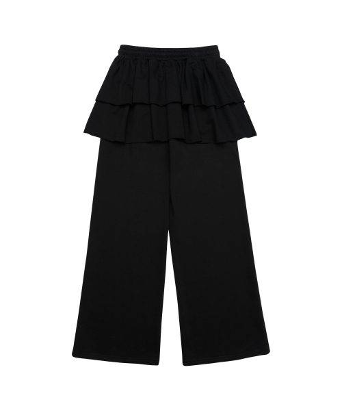 AMESWORLDWIDE(アメスワールドワイド)の「FRILL LAYERED SWEAT PANTS BLACK(スウェットパンツ・レディース・その他・FREE)」の5枚目の写真