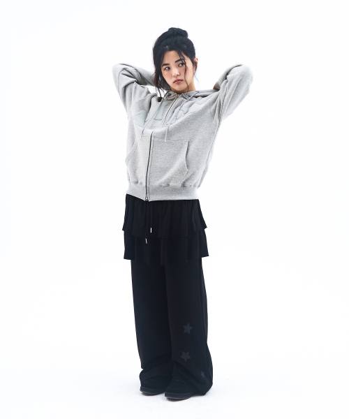 AMESWORLDWIDE(アメスワールドワイド)の「FRILL LAYERED SWEAT PANTS BLACK(スウェットパンツ・レディース・その他・FREE)」の7枚目の写真
