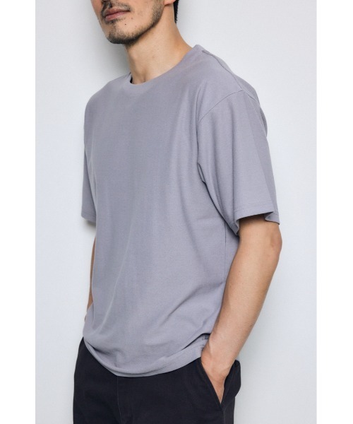 AZUL by moussy(アズールバイマウジー)の「梨地ブークレトップス(Tシャツ/カットソー・メンズ・ブルー/オフホワイト/グレー/イエロー系その他/ブラック・LARGE/MEDIUM/SMALL)」の1枚目の写真