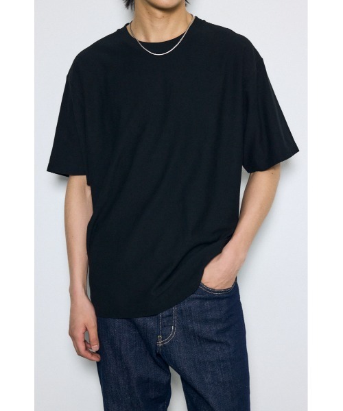 AZUL by moussy(アズールバイマウジー)の「梨地ブークレトップス(Tシャツ/カットソー・メンズ・ブルー/オフホワイト/グレー/イエロー系その他/ブラック・LARGE/MEDIUM/SMALL)」の3枚目の写真