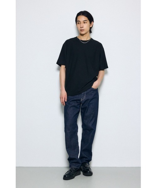 AZUL by moussy(アズールバイマウジー)の「梨地ブークレトップス(Tシャツ/カットソー・メンズ・ブルー/オフホワイト/グレー/イエロー系その他/ブラック・LARGE/MEDIUM/SMALL)」の16枚目の写真