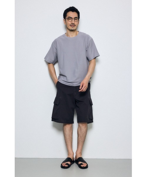 AZUL by moussy(アズールバイマウジー)の「梨地ブークレトップス(Tシャツ/カットソー・メンズ・ブルー/オフホワイト/グレー/イエロー系その他/ブラック・LARGE/MEDIUM/SMALL)」の6枚目の写真
