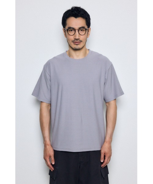 AZUL by moussy(アズールバイマウジー)の「梨地ブークレトップス(Tシャツ/カットソー・メンズ・ブルー/オフホワイト/グレー/イエロー系その他/ブラック・LARGE/MEDIUM/SMALL)」の7枚目の写真