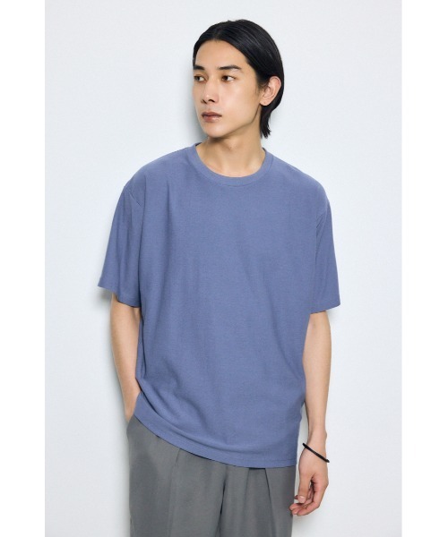 AZUL by moussy(アズールバイマウジー)の「梨地ブークレトップス(Tシャツ/カットソー・メンズ・ブルー/オフホワイト/グレー/イエロー系その他/ブラック・LARGE/MEDIUM/SMALL)」の14枚目の写真