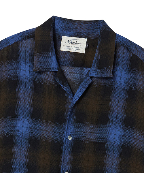 Beyond Closet（-）の「[COLLECTION LINE] ジュリアンチェックサマーウールシャツブルー（シャツ/ブラウス・メンズ・その他・MEDIUM/LARGE）」の4枚目の写真