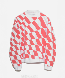 BIRTHDAYSUIT（バースデースーツ）の「WARP CHECKER BOARD SWEAT (RED)（スウェット）」