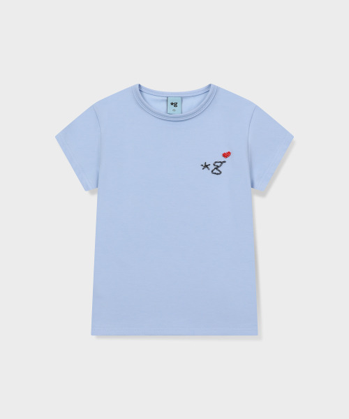 GRUNDEN(グルンデン)の「BEADED LOGO T-SHIRT (SKY BLUE)_G26BWJTS01(Tシャツ/カットソー・レディース・その他・OS)」の3枚目の写真