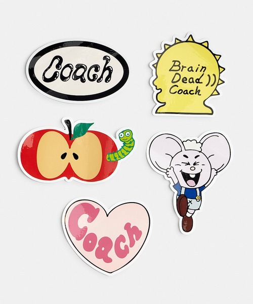 【極美品】　COACH コーチ スタジャン　リバーシブル　総柄　ボタン保護シール COACH | BRAIN DEAD】ステッカー セット（ステッカー/テープ）｜COACH