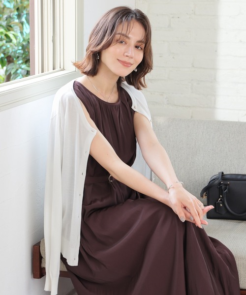 GLACIER lusso(グラシアルッソ)の「ベルト付ワンピース(ワンピース・レディース・ブルー/ネイビー/ブラウン・L/LL/M/S)」の19枚目の写真