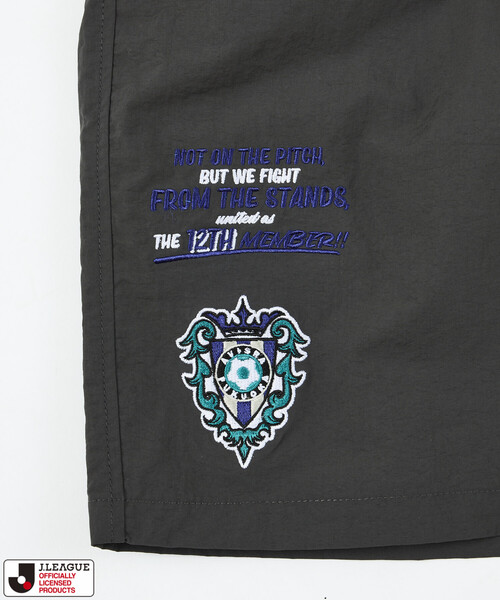 FREAK'S STORE（フリークスストア）の「J.LEAGUE×FREAK'S STORE 別注 SUPPORTERS NYLON SHORTS 【アビスパ福岡】（その他パンツ・メンズ・チャコールグレー/ブラック・SMALL/MEDIUM/LARGE）」の17枚目の写真