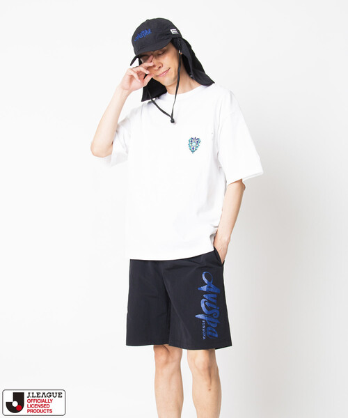 FREAK'S STORE（フリークスストア）の「J.LEAGUE×FREAK'S STORE 別注 SUPPORTERS NYLON SHORTS 【アビスパ福岡】（その他パンツ・メンズ・チャコールグレー/ブラック・SMALL/MEDIUM/LARGE）」の4枚目の写真