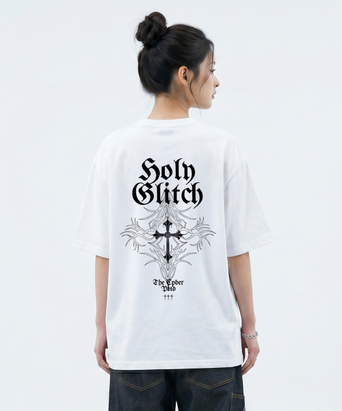 PEID(ペイド)の「PD グリッチ 半袖Tシャツ ホワイト(Tシャツ/カットソー・レディース・ホワイト・1/2/3/5/4/6)」の6枚目の写真