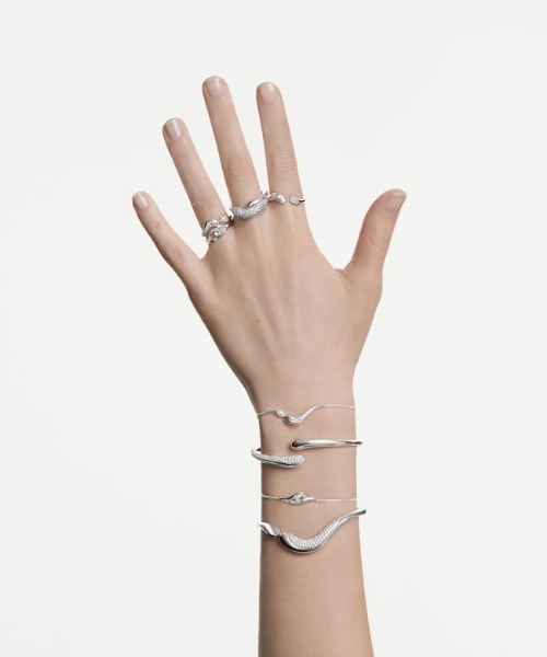 SWAROVSKI（スワロフスキー）の「【公式】【スワロフスキー】Classica ブレスレット, ラウンドカット, ホワイト, スターリングシルバー（ブレスレット・レディース・シルバー・ONE SIZE）」の2枚目の写真