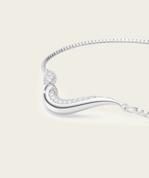 SWAROVSKI（スワロフスキー）の「【公式】【スワロフスキー】Classica ブレスレット, ラウンドカット, ホワイト, スターリングシルバー（ブレスレット・レディース・シルバー・ONE SIZE）」の4枚目の写真
