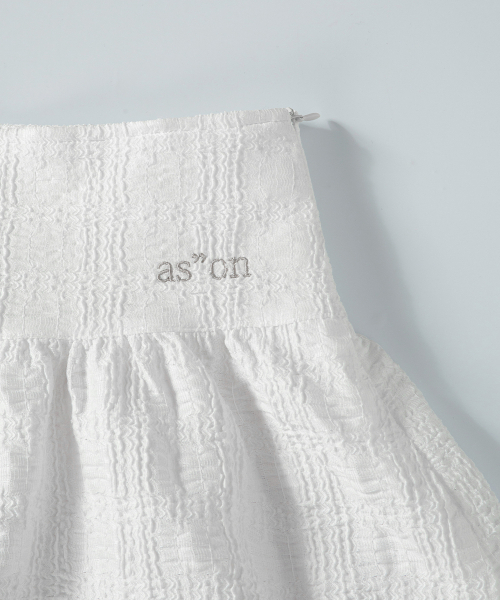 ASON(アズオン)の「LACY CHECK SKIRT / WHITE(スカート・レディース・その他・FREE)」の4枚目の写真