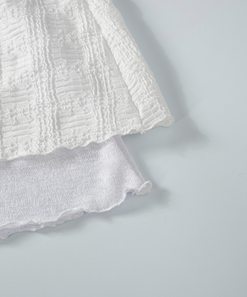 ASON(アズオン)の「LACY CHECK SKIRT / WHITE(スカート・レディース・その他・FREE)」の5枚目の写真