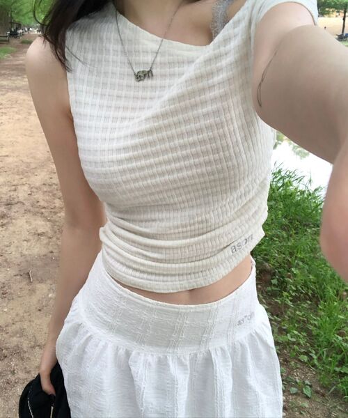 ASON(アズオン)の「LACY CHECK SKIRT / WHITE(スカート・レディース・その他・FREE)」の10枚目の写真