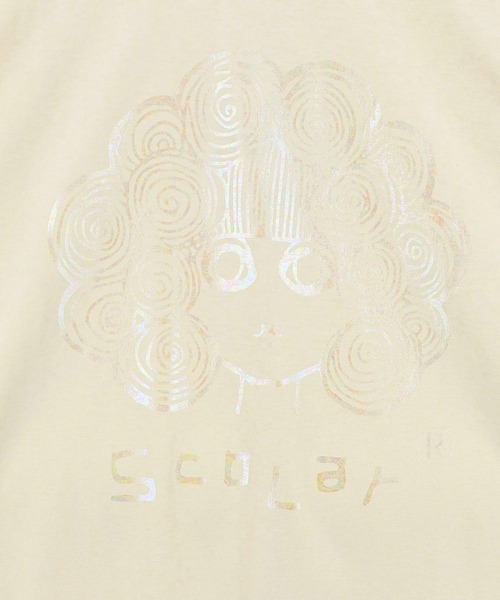 ScoLar(スカラー)の「ScoLar(スカラー) オーロラ箔スカラーちゃん 接触冷感Tシャツ(Tシャツ/カットソー・レディース・オフホワイト/ピンク/ブラック/イエロー・MEDIUM)」の20枚目の写真