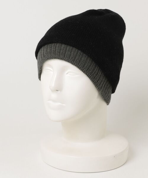 Lafayette(ラファイエット)の「237006 Chapeaubas ニット二重風ビーニー(ニットキャップ/ビーニー・レディース・パープル/グレー/オレンジ/ブラック・FREE)」の1枚目の写真