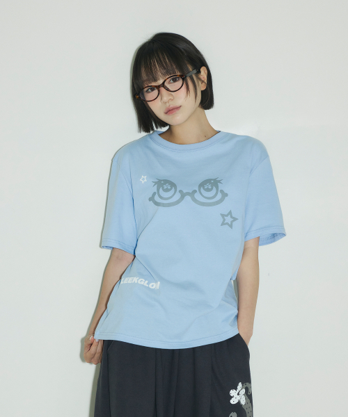 SLEEKGLOW（スリック グロウ）の「ポップアイズTシャツ[スカイブルー]（Tシャツ/カットソー・レディース・その他・FREE）」の4枚目の写真