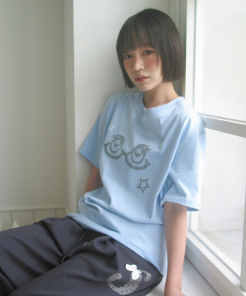 SLEEKGLOW（スリック グロウ）の「ポップアイズTシャツ[スカイブルー]（Tシャツ/カットソー・レディース・その他・FREE）」の7枚目の写真