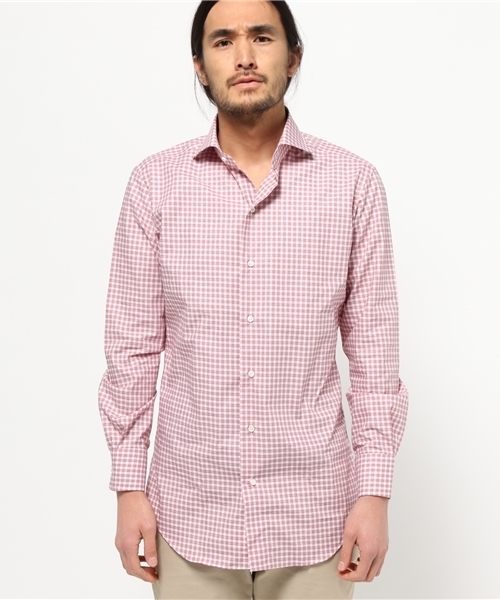 SHIPS（シップス）の「SD: 【ALBINI社製生地】 ファインフィット ギンガムチェック ホリゾンタルカラーシャツ（シャツ/ブラウス・メンズ・レッド・39/37/38/41/40）」の4枚目の写真