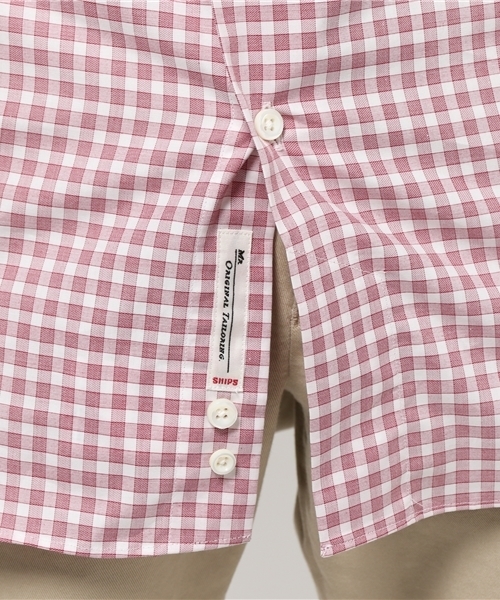 SHIPS（シップス）の「SD: 【ALBINI社製生地】 ファインフィット ギンガムチェック ホリゾンタルカラーシャツ（シャツ/ブラウス・メンズ・レッド・39/37/38/41/40）」の8枚目の写真