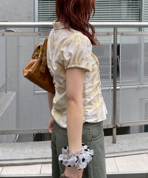 CIAOPANIC（チャオパニック）の「チェックシャーリングコンパクトシャツ（シャツ/ブラウス・レディース・イエロー/オフホワイト/ブラック・ONE SIZE）」の22枚目の写真