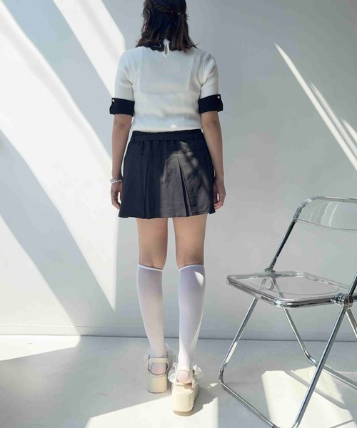 AS KNOW AS plus(アズノゥアズプラス)の「〇レース衿 5分袖ニットプルオーバー(ニット/セーター・レディース・ブラック/ネイビー/オフホワイト・FREE)」の19枚目の写真