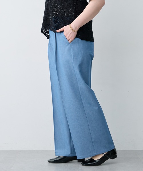 anyfee(エニフィー)の「【anyfee×HINAコラボ】デニムライクストレートパンツ《大きいサイズ》(2026SS)(その他パンツ・レディース・インディゴブルー・5L/4L/3L/LL)」の9枚目の写真