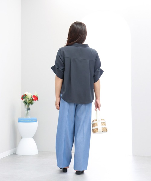 anyfee(エニフィー)の「【anyfee×HINAコラボ】デニムライクストレートパンツ《大きいサイズ》(2026SS)(その他パンツ・レディース・インディゴブルー・5L/4L/3L/LL)」の6枚目の写真