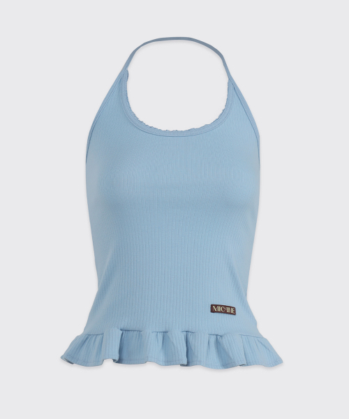 MICANE(ミケーネ)の「アミラフリルホルターネックスリーブレスティ(Tシャツ/カットソー・レディース・アッシュグレー/スカイブルー/ブラウン/アイボリー・1/2/4/3)」の20枚目の写真