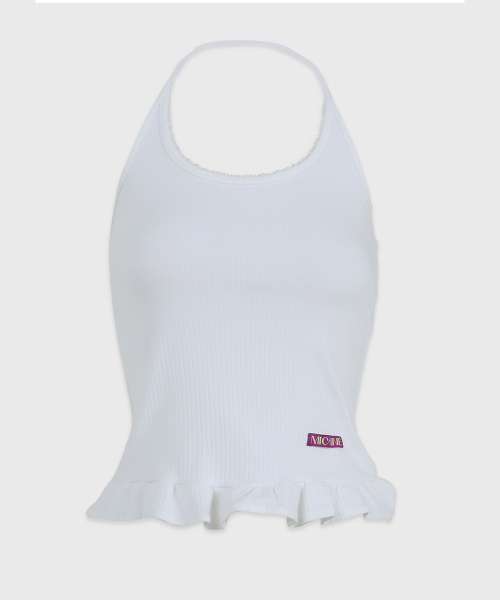 MICANE(ミケーネ)の「アミラフリルホルターネックスリーブレスティ(Tシャツ/カットソー・レディース・アッシュグレー/スカイブルー/ブラウン/アイボリー・1/2/4/3)」の22枚目の写真
