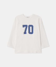 THEENDQUESTION（ジエンドクエスチョン）の「Number print t-shirt / WHITE（Tシャツ/カットソー）」
