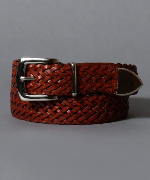 SITRY(シトリー)の「Bonded leather Mesh Belt/30mm リサイクルレザー エコレザー メッシュベルト(ベルト・メンズ・ブラック/ブラウン/ダークブラウン・FREE)」の3枚目の写真