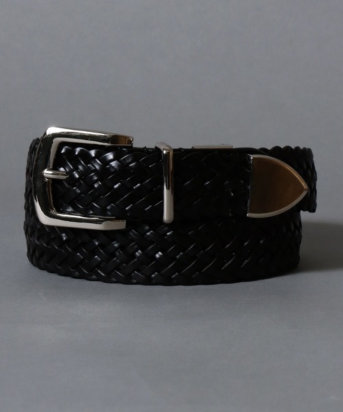 SITRY(シトリー)の「Bonded leather Mesh Belt/30mm リサイクルレザー エコレザー メッシュベルト(ベルト・メンズ・ブラック/ブラウン/ダークブラウン・FREE)」の2枚目の写真
