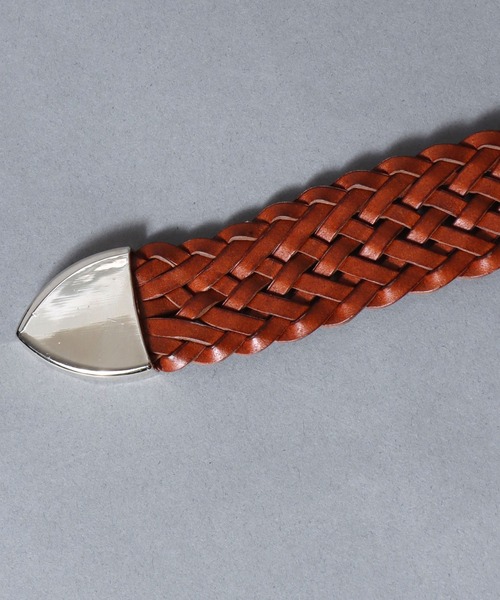 SITRY(シトリー)の「Bonded leather Mesh Belt/30mm リサイクルレザー エコレザー メッシュベルト(ベルト・メンズ・ブラック/ブラウン/ダークブラウン・FREE)」の9枚目の写真