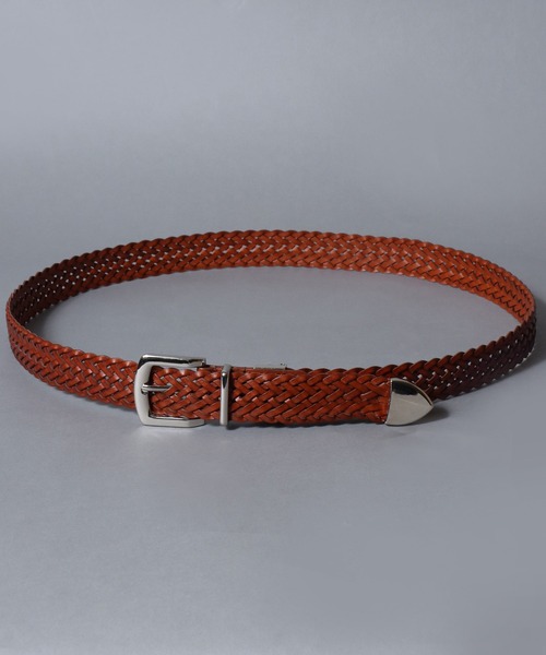 SITRY(シトリー)の「Bonded leather Mesh Belt/30mm リサイクルレザー エコレザー メッシュベルト(ベルト・メンズ・ブラック/ブラウン/ダークブラウン・FREE)」の4枚目の写真