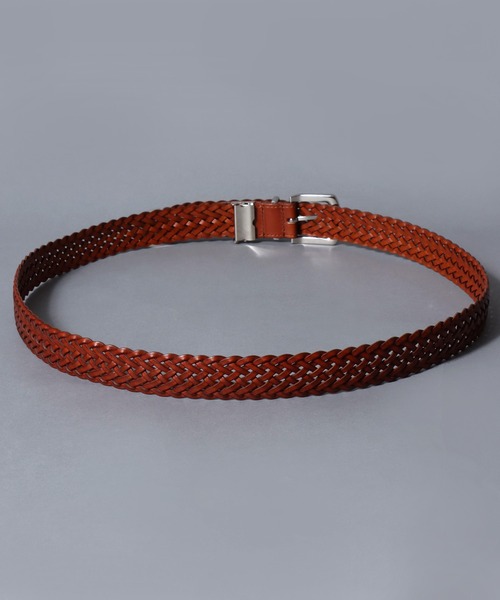 SITRY(シトリー)の「Bonded leather Mesh Belt/30mm リサイクルレザー エコレザー メッシュベルト(ベルト・メンズ・ブラック/ブラウン/ダークブラウン・FREE)」の5枚目の写真