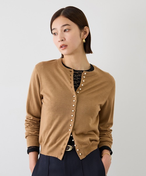 ROPE'(ロペ)の「【J'aDoRe・ルミネ限定カラー】フラワーレースベーシックカットソー/イージーケア(Tシャツ/カットソー・レディース・オフホワイト/ブラック・FREE)」の8枚目の写真