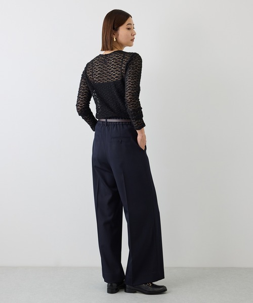 ROPE'(ロペ)の「【J'aDoRe・ルミネ限定カラー】フラワーレースベーシックカットソー/イージーケア(Tシャツ/カットソー・レディース・オフホワイト/ブラック・FREE)」の11枚目の写真