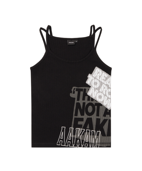 AAKAM(アーカム)の「Double String Sleeveless (Black)(Tシャツ/カットソー・レディース・その他・1/2)」の2枚目の写真