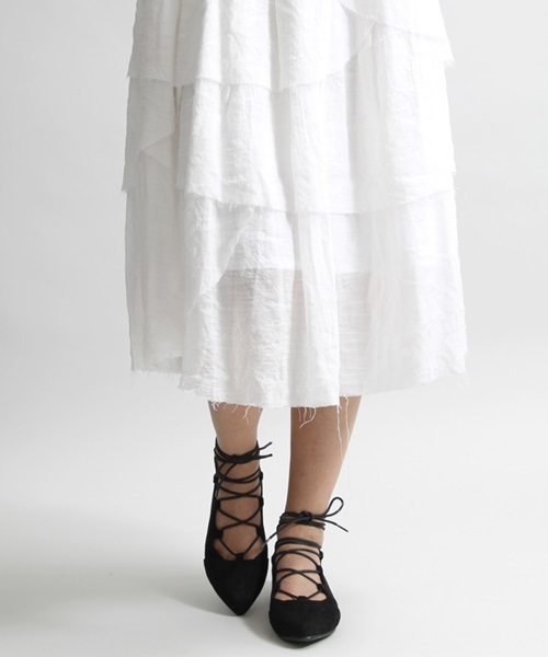 WEGO（ウィゴー）の「DISPARK/レースアップパンプス（パンプス・レディース・ベージュ/ブラック・LARGE/MEDIUM）」の2枚目の写真