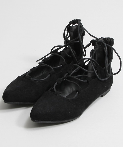 WEGO（ウィゴー）の「DISPARK/レースアップパンプス（パンプス・レディース・ベージュ/ブラック・LARGE/MEDIUM）」の3枚目の写真