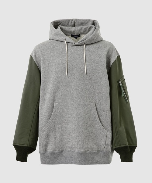 COMME des GARCONS HOMME（コム デ ギャルソン・オム）の「MILITALY MIX SWEAT HOODY（パーカー・メンズ・カーキ/ブラック・S/M/L/XL）」の2枚目の写真