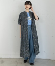 POU DOU DOU（プードゥドゥ）の「スタンドカラーシャツワンピース（ワンピース）」