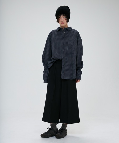 full/fill.（フルフィル）の「check over shirt / チェックオーバーシャツ（シャツ/ブラウス・レディース・カーキ/ネイビー・FREE）」の10枚目の写真