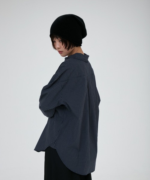 full/fill.（フルフィル）の「check over shirt / チェックオーバーシャツ（シャツ/ブラウス・レディース・カーキ/ネイビー・FREE）」の6枚目の写真
