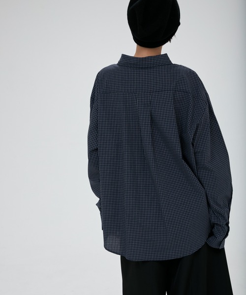full/fill.（フルフィル）の「check over shirt / チェックオーバーシャツ（シャツ/ブラウス・レディース・カーキ/ネイビー・FREE）」の7枚目の写真