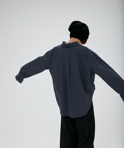 full/fill.（フルフィル）の「check over shirt / チェックオーバーシャツ（シャツ/ブラウス・レディース・カーキ/ネイビー・FREE）」の8枚目の写真